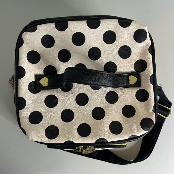 (SOLD) Betsy Johnson Polka Dot Insulated Lunch Tote - Picture 6 of 10